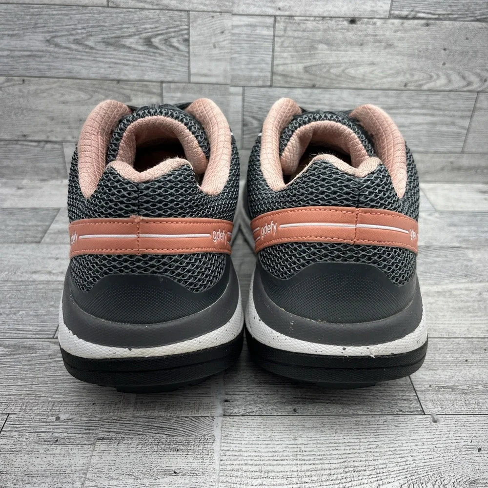 Gravity Defyer GDEFY Mighty Walk Gray Pink Athletic Shoes TB9024FGP Women Sz 8.5